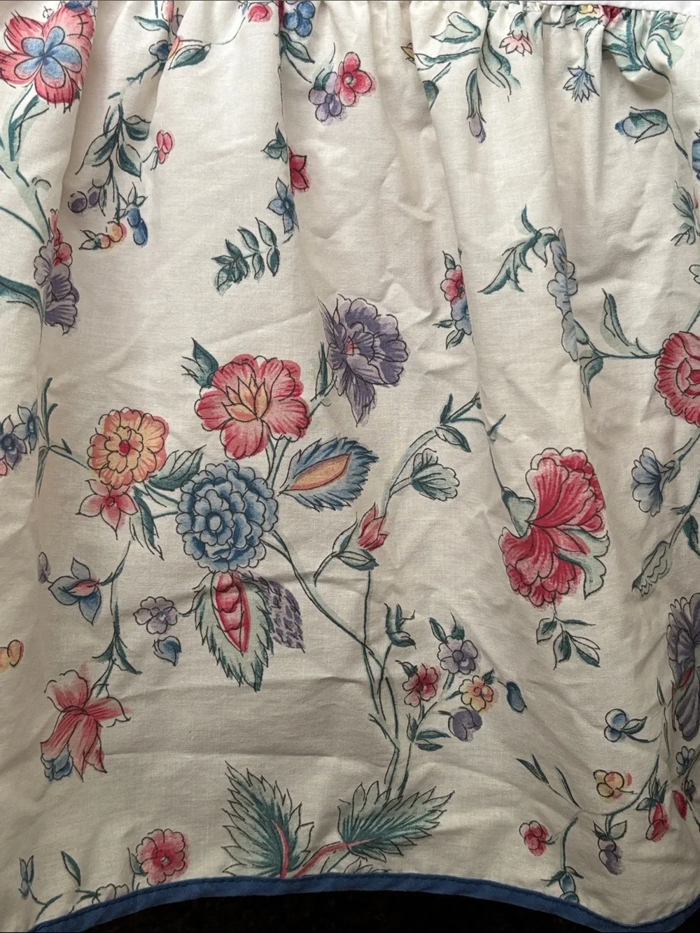 Vintage Laura Ashley Twin Ruffle Bedskirt Floral